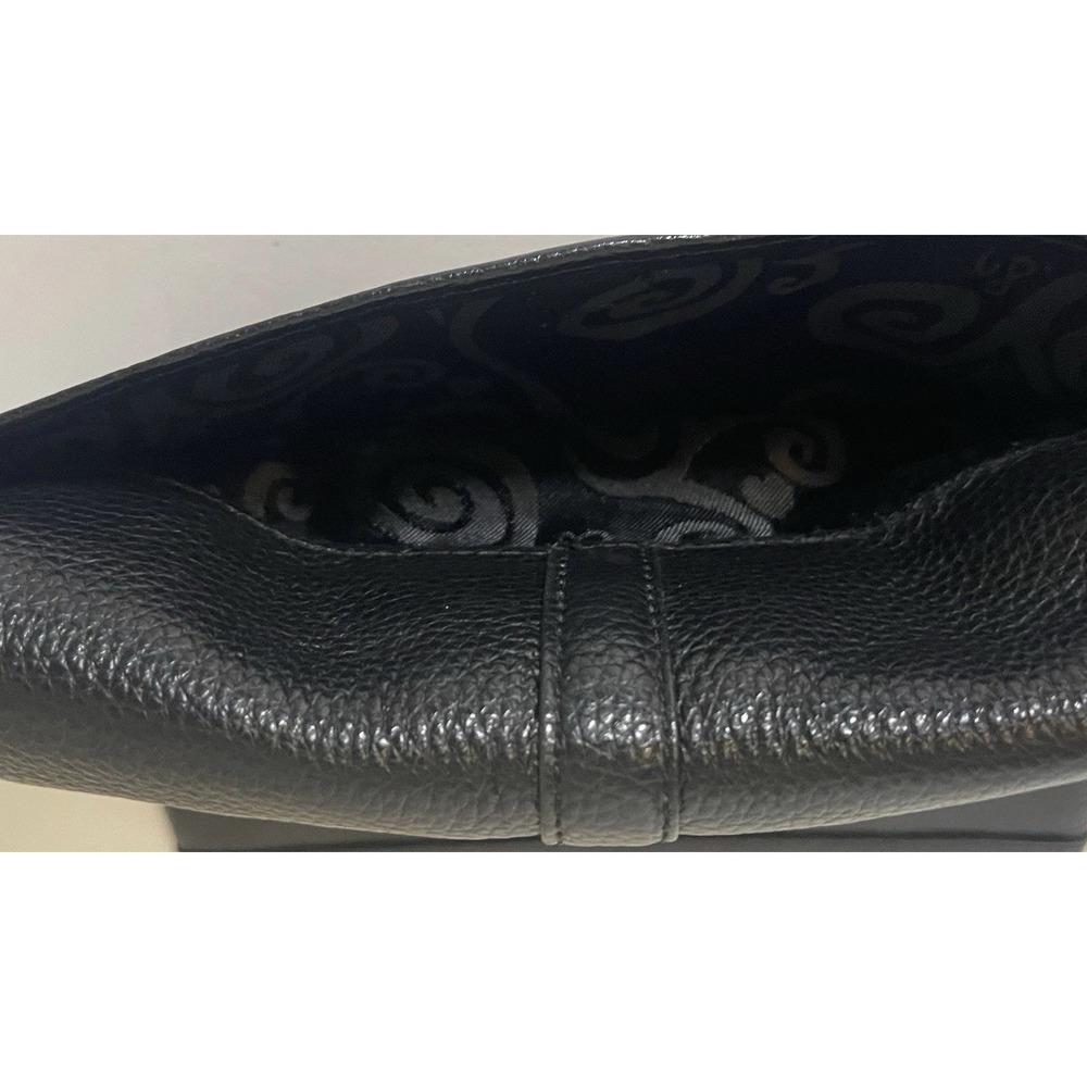 Brighton Nolita Shimmer Black Pebbled Leather Wallet Clutch Card Organizer - Picture 6 of 9